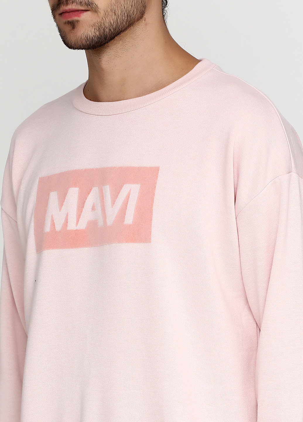 Свитшот Mavi - Прямой крой рисунок светло-розовый кэжуал - (131262011)