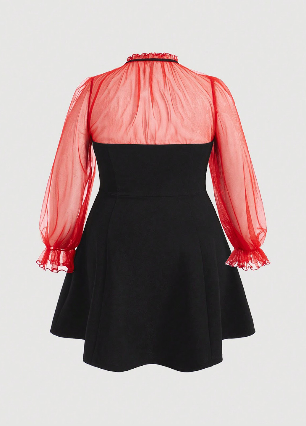 Бордовое кэжуал платье а-силуэт SHEIN однотонное