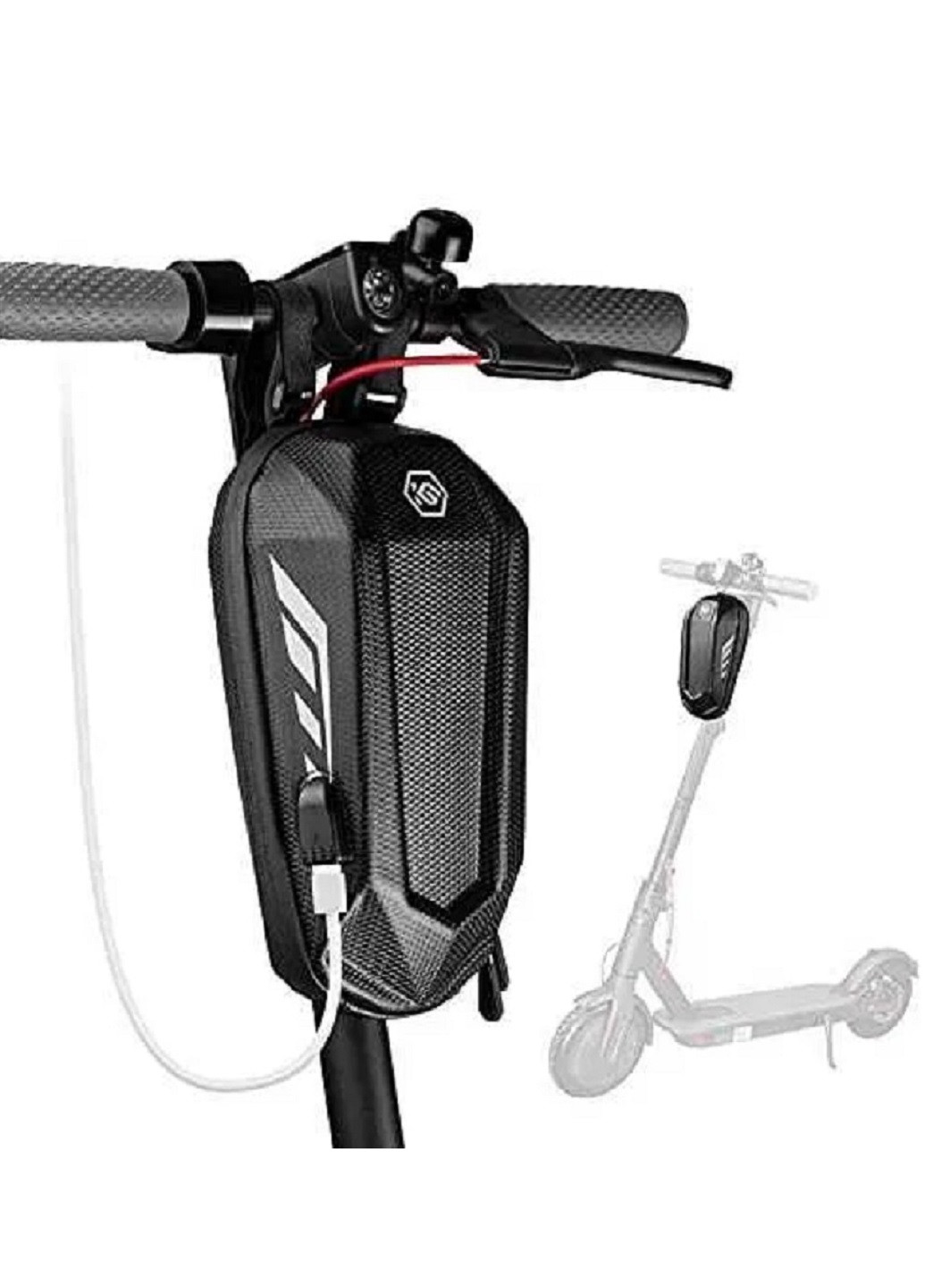 Сумка кофр для електро самокату велосипеда на кермо 2.5 л зі світловідбивними елементами (37254-Нов) Unbranded (253066977)