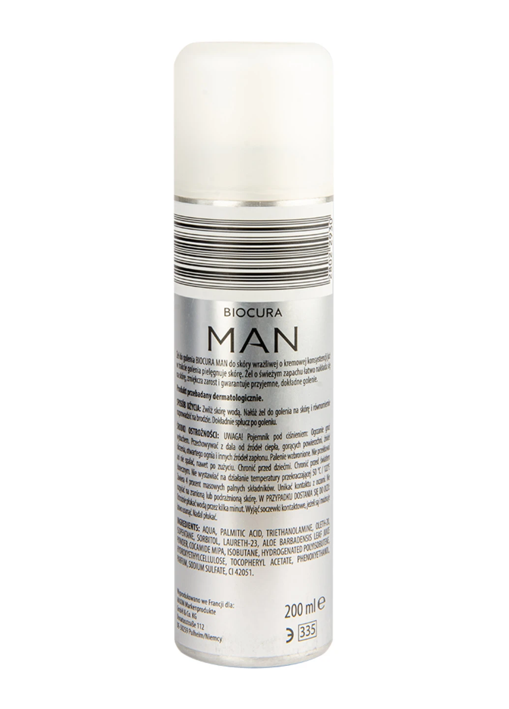 Гель для гоління Man Sensitive Vitamin E 200 мл Biocura пом'якшення, живлення, заспокоєння (251160119)