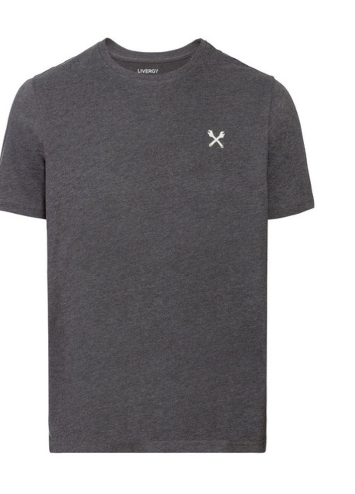 Темно-серая мужская футболка с коротким рукавом Livergy