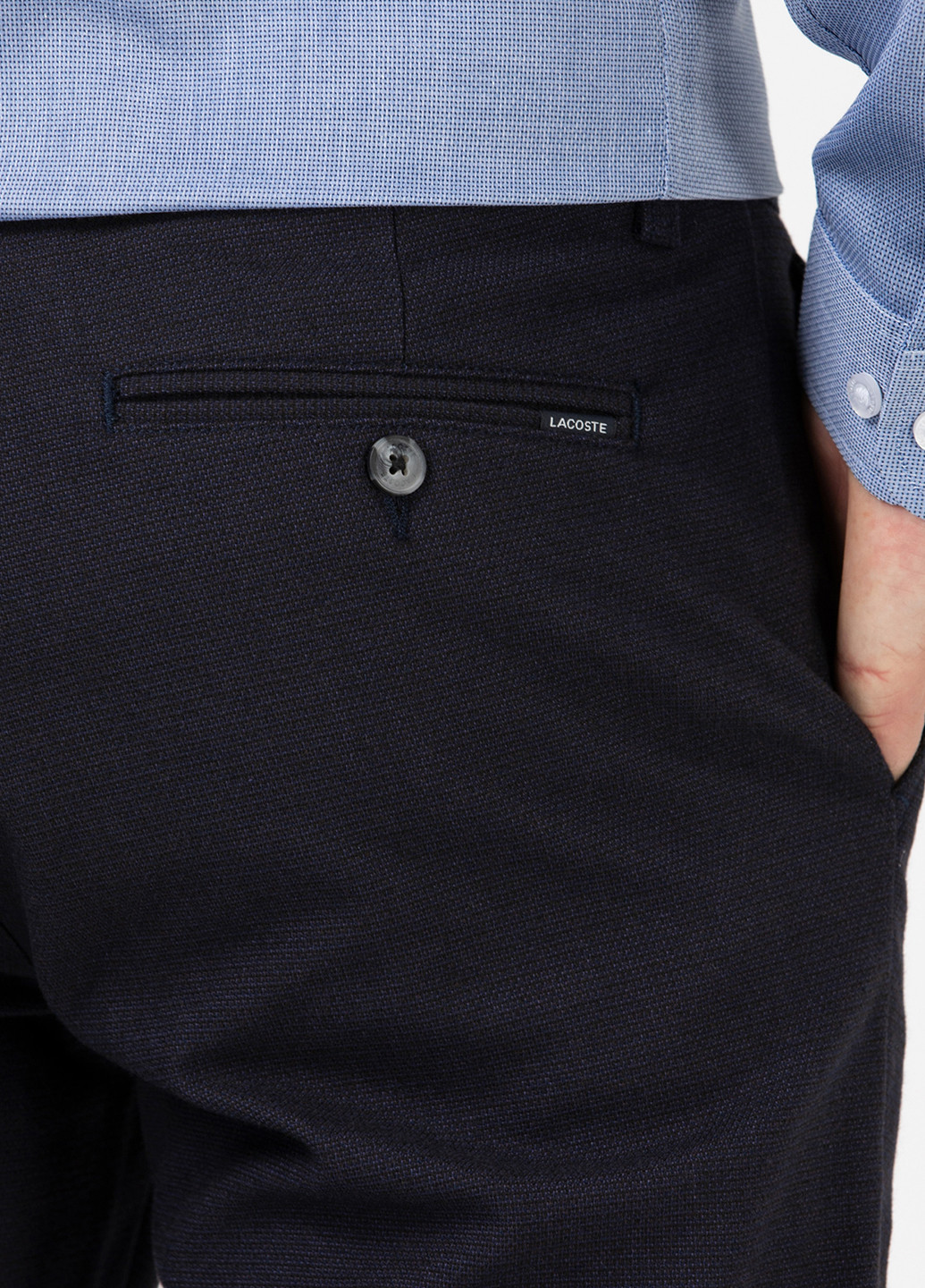 Темно-синие кэжуал демисезонные классические брюки Lacoste
