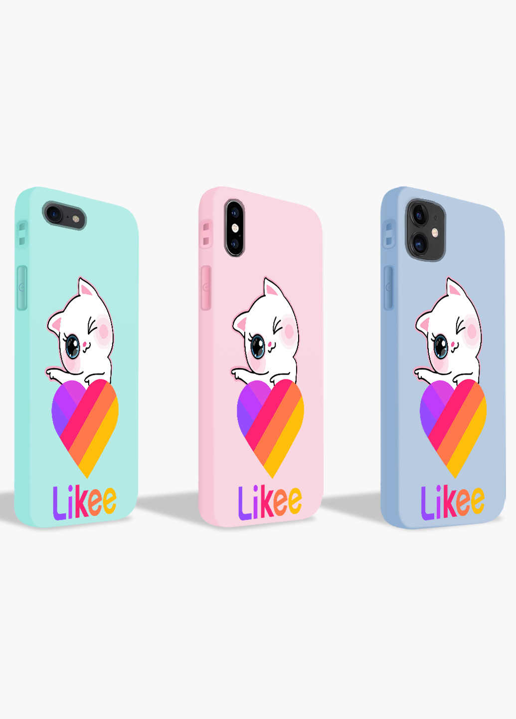 Чохол силіконовий Apple Iphone X Лайк Котик (Likee Cat) (6129-1595) MobiPrint (219535983)