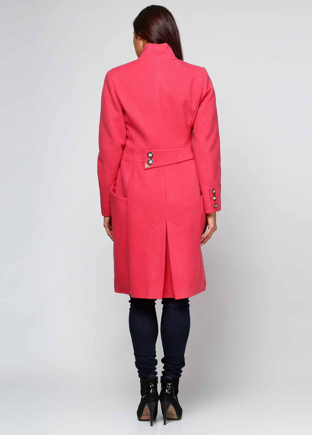 Рожеве демісезонне Пальто без капюшона Glem