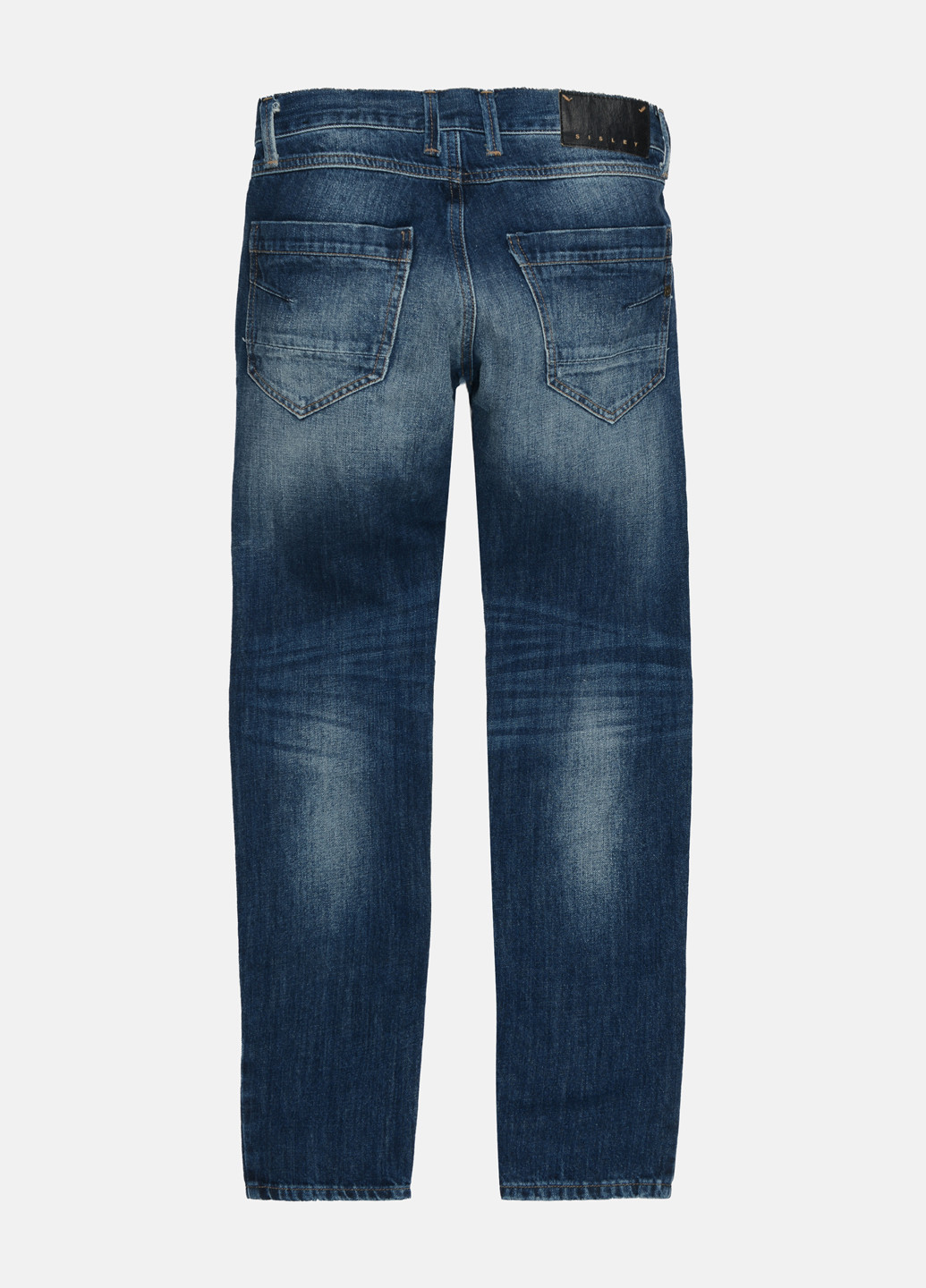 Синие демисезонные зауженные джинсы Sisley