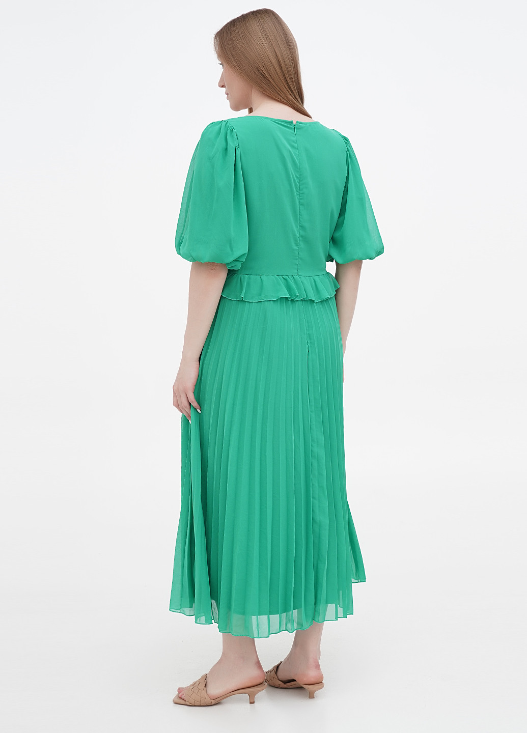 Зелена кежуал сукня кльош, плісована Asos однотонна