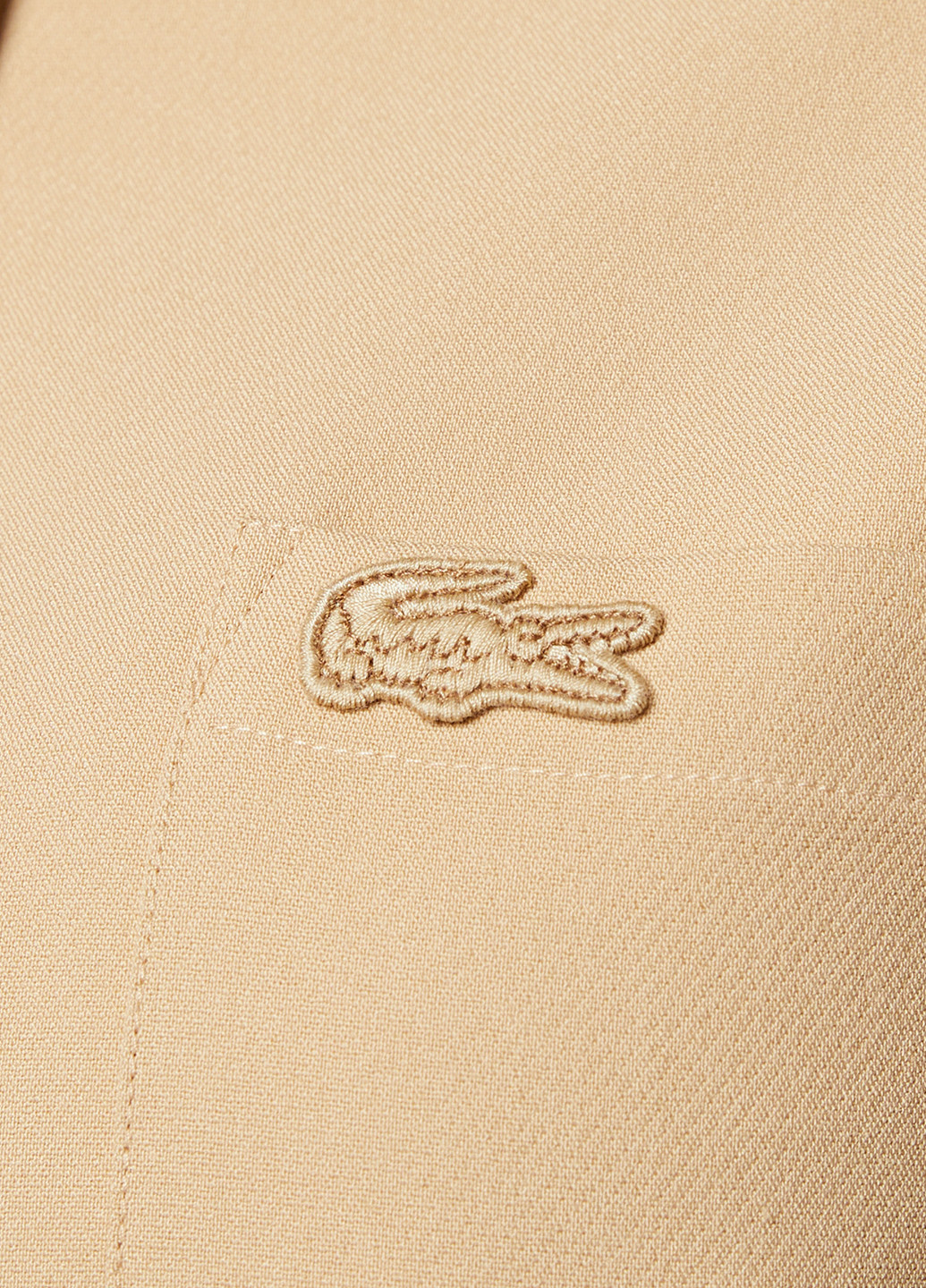 Бежевая кэжуал рубашка однотонная Lacoste