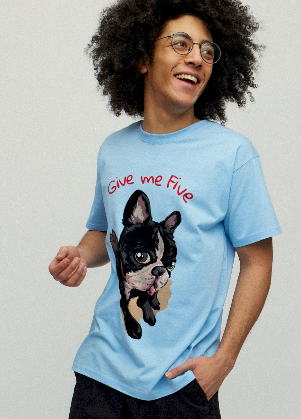 Блакитна футболка чоловіча YAPPI