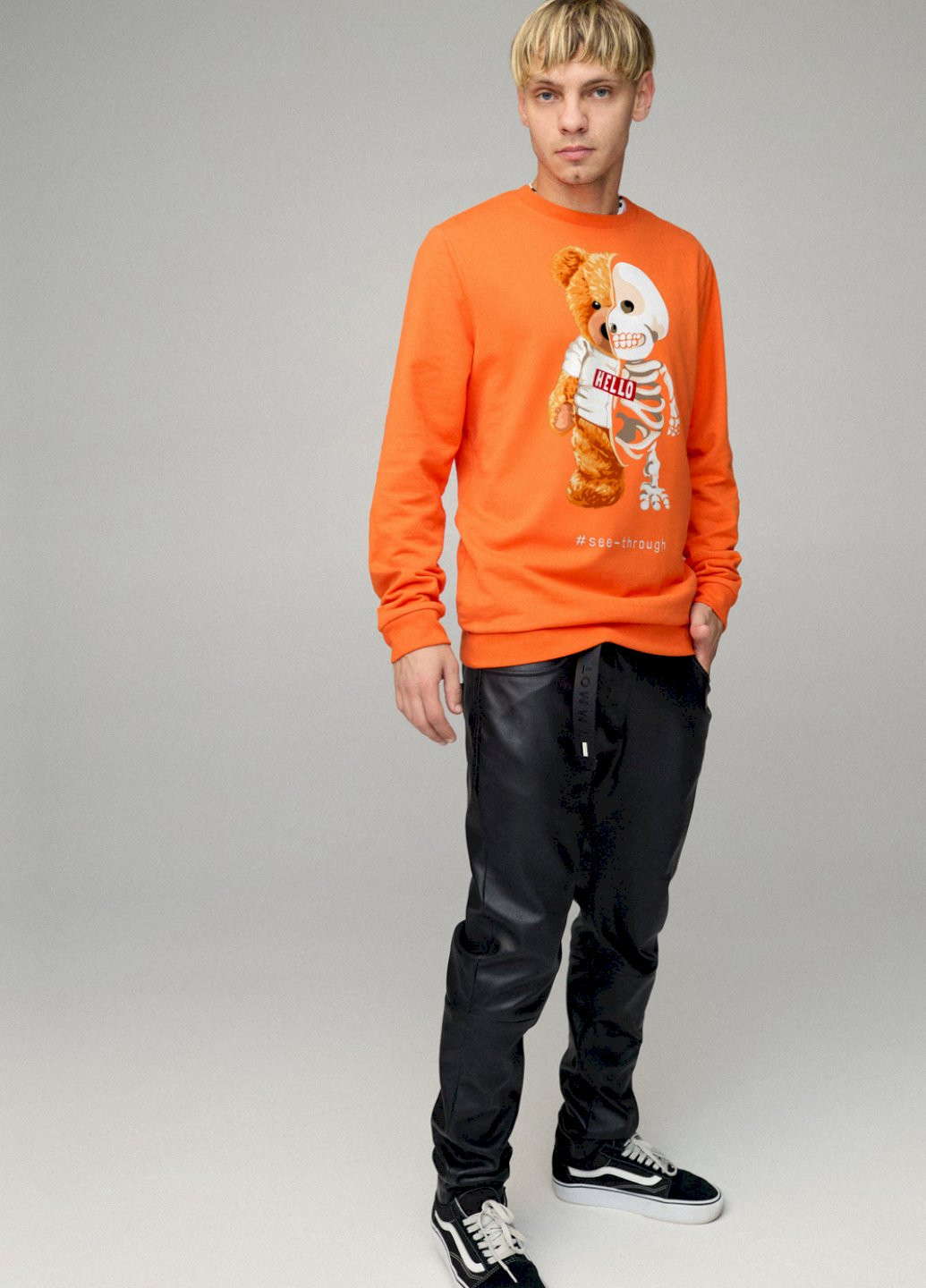 Оранжевый свитшот мужской basic /no flis/ YAPPI (252259270)