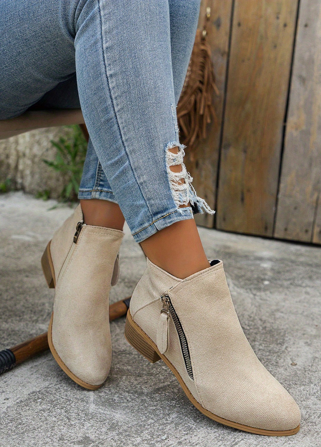 Бежевые летняя ботильоны SHEIN