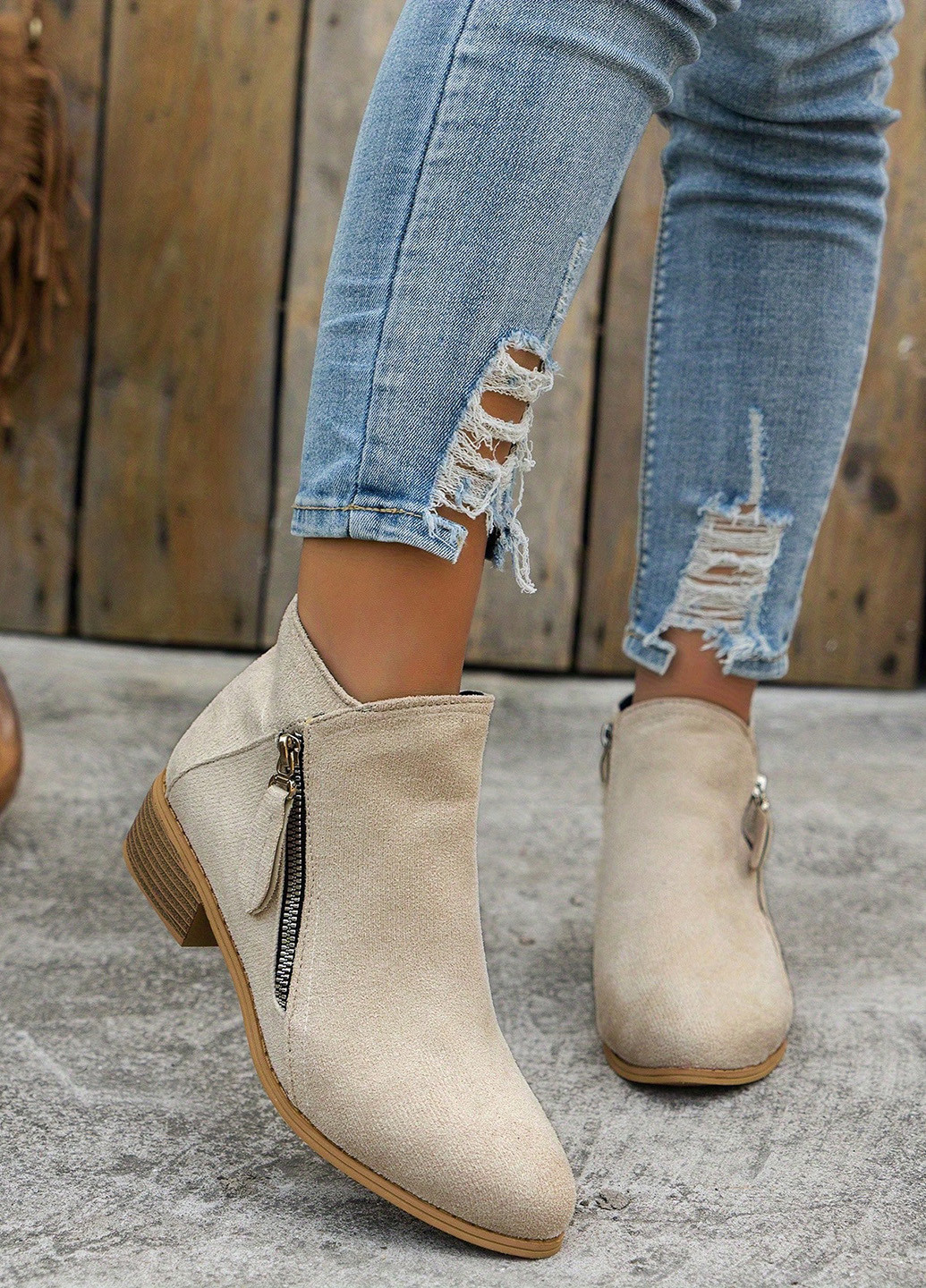 Бежевые летняя ботильоны SHEIN