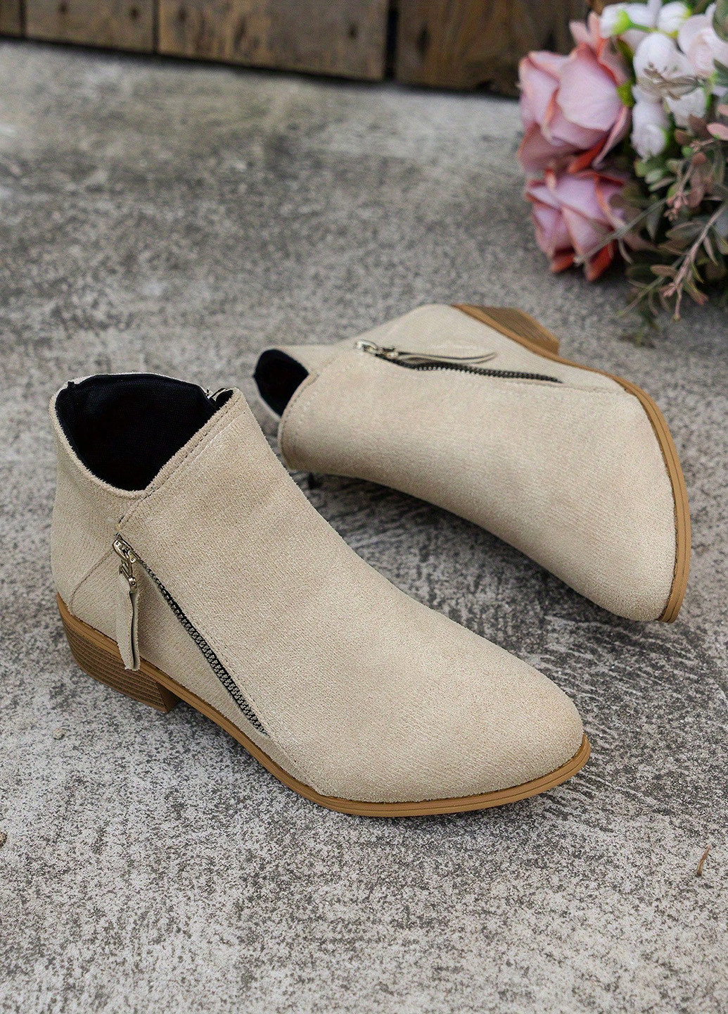 Бежевые летняя ботильоны SHEIN