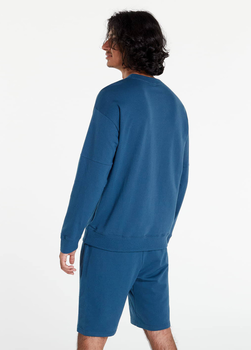 Свитшот Calvin Klein - Прямой крой надпись синий кэжуал хлопок, трикотаж - (271283272)