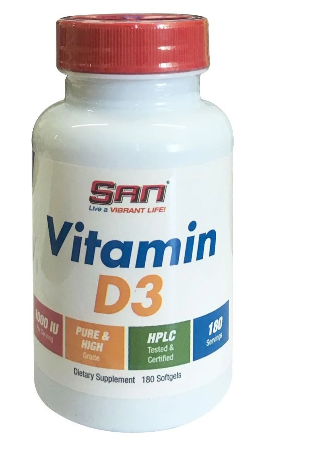 Вітамін Д3 Vitamin D3 1000 IU 180 softgels San (254371749)