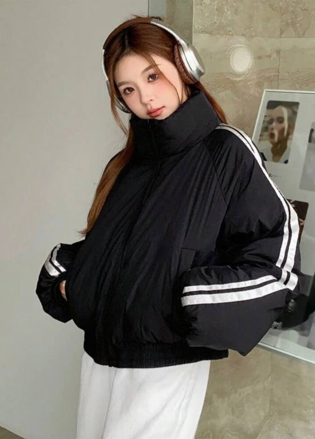 Чорна демісезонна куртка No Brand