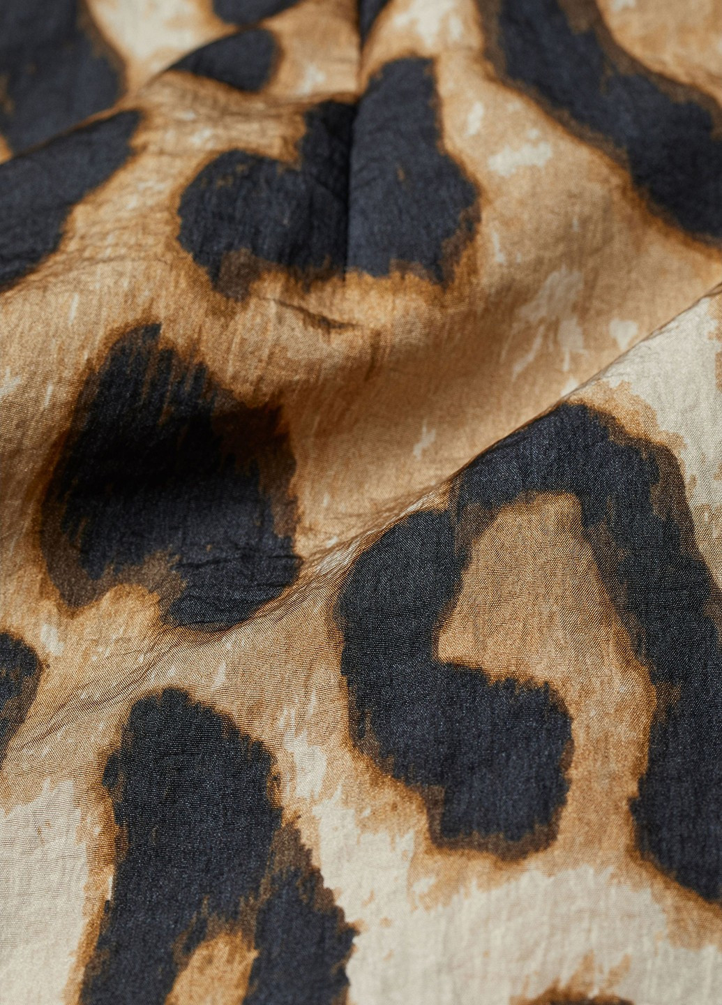 Светло-коричневое кэжуал платье силуэтная H&M леопардовый