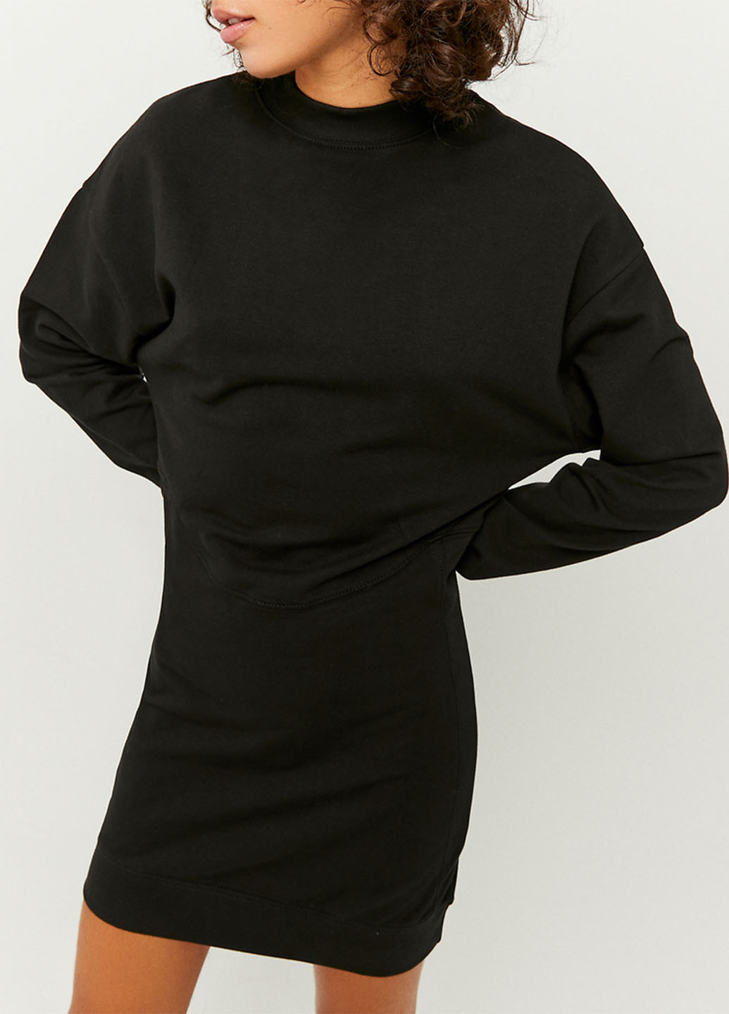 Черное кэжуал платье платье-свитшот Tally Weijl однотонное