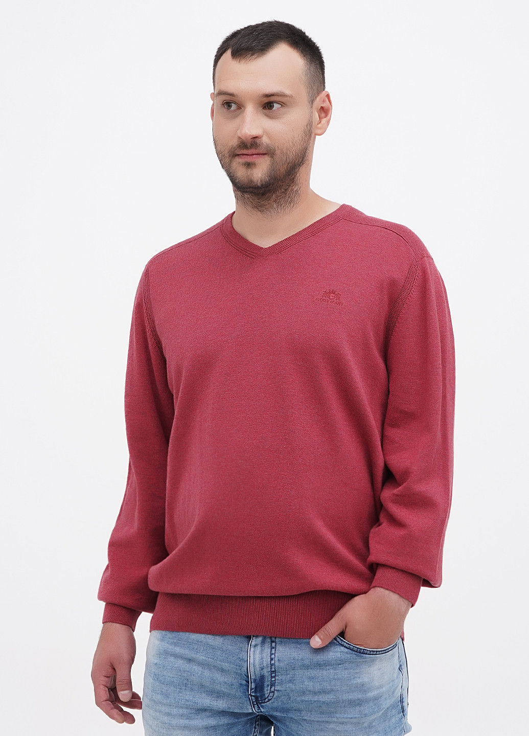 Бордовий демісезонний светр пуловер State of Art