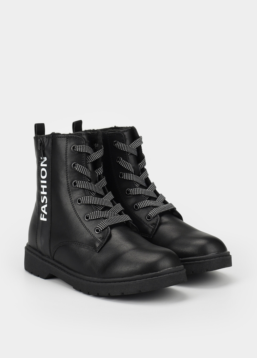 Черно-белые кэжуал осенние ботинки Braska