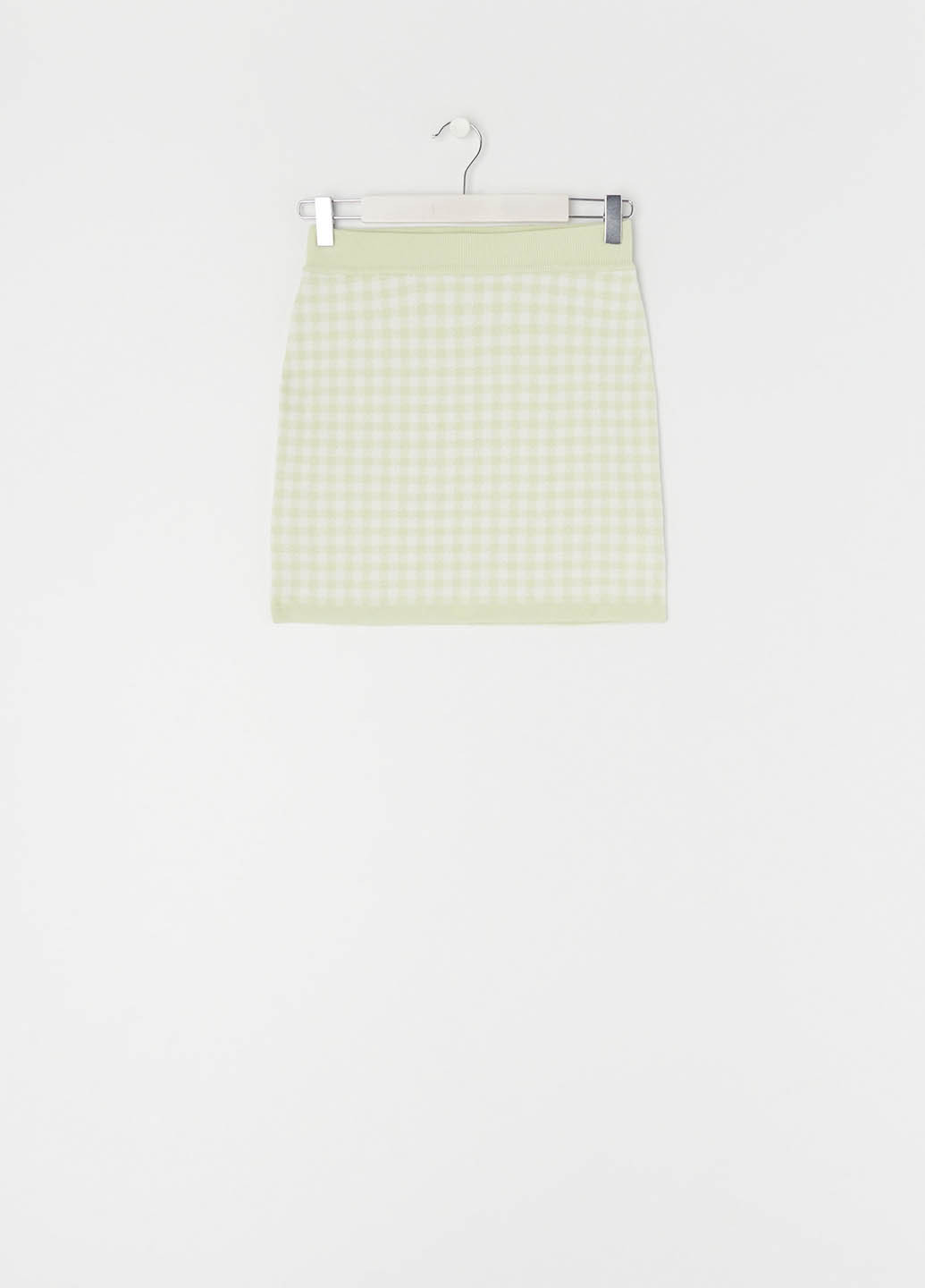 Светло-зеленая кэжуал в клетку юбка Sinsay карандаш