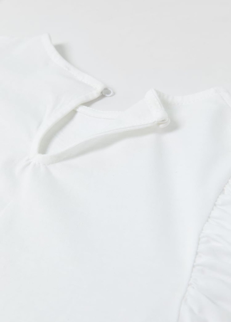 Біла літня футболка топ для дівчинки Zara
