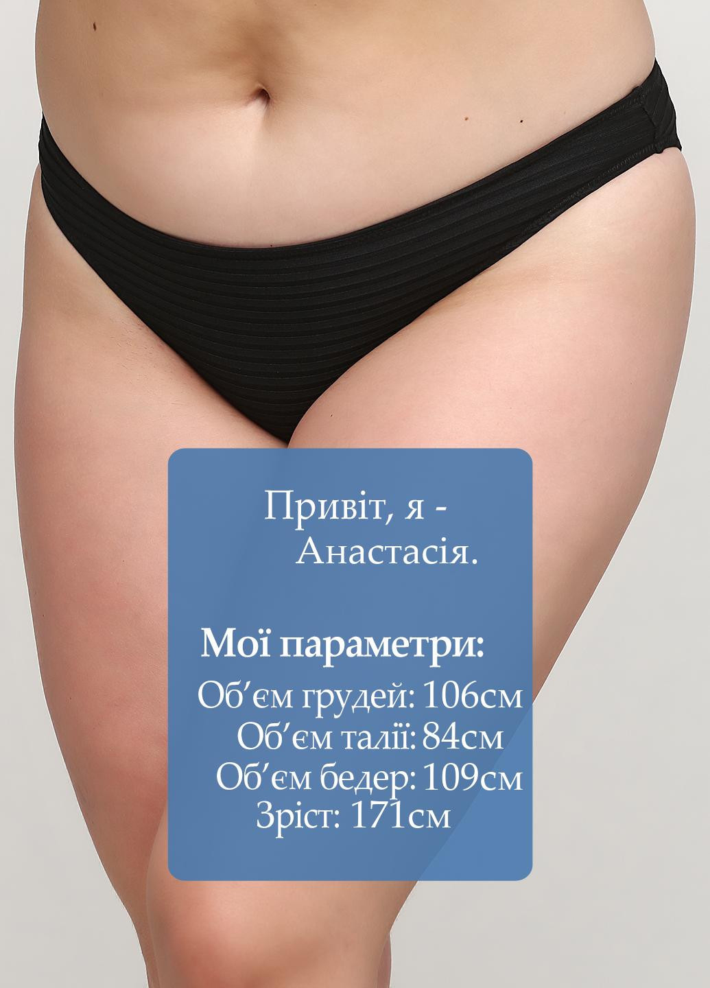 Черные купальные трусики однотонные H&M