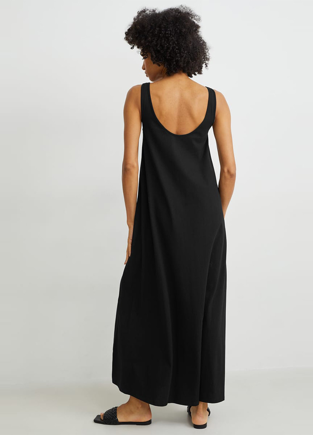 Черное кэжуал платье платье-майка C&A однотонное