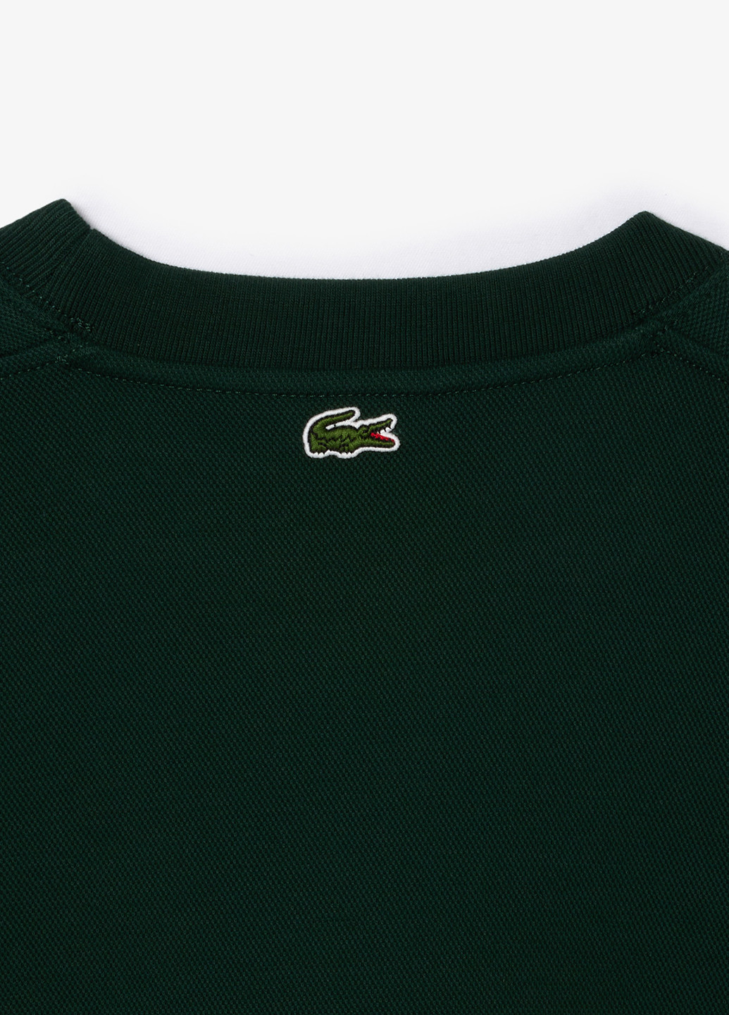 Темно-зелений світшот Lacoste однотонний вишивка, нашивки (298072739)
