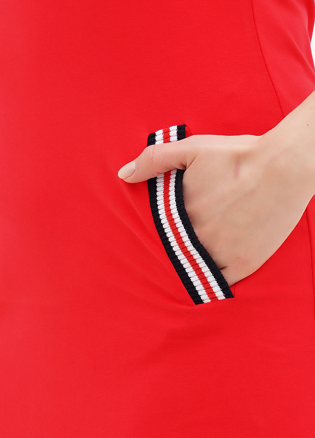 Яскраво-червона кежуал, спортивна сукня ROMEO LIFE з написами