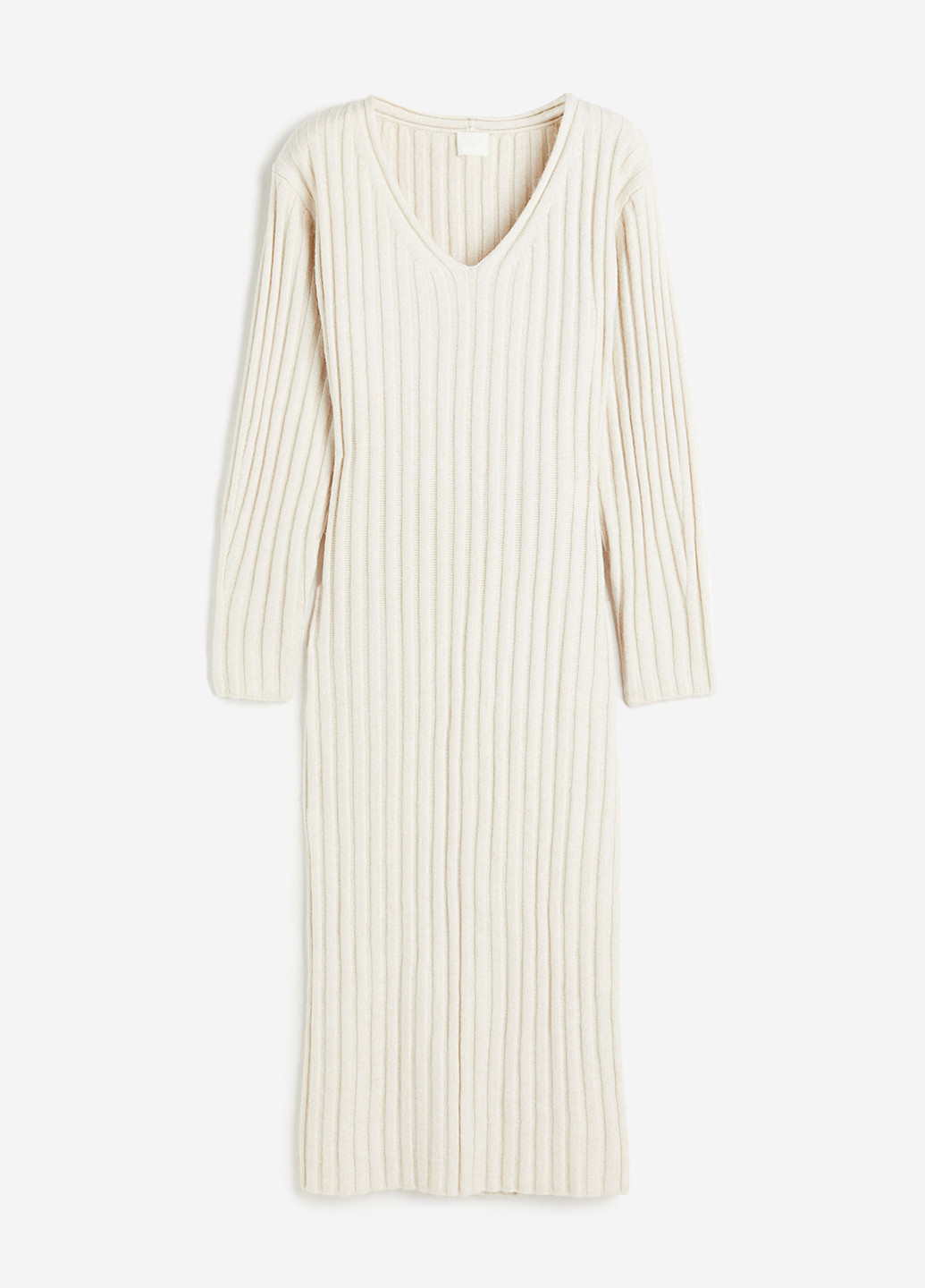 Молочное кэжуал платье силуэтная H&M однотонное