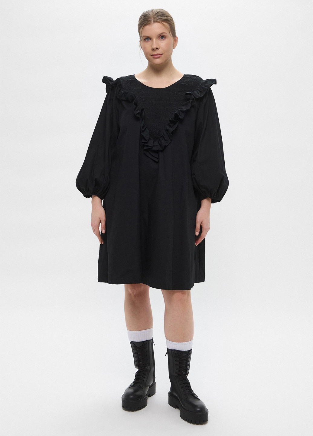 Чорна кежуал сукня H&M однотонна