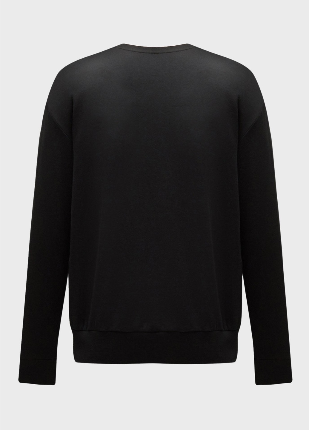 Черный свитшот Calvin Klein однотонный вышивка (366438694)