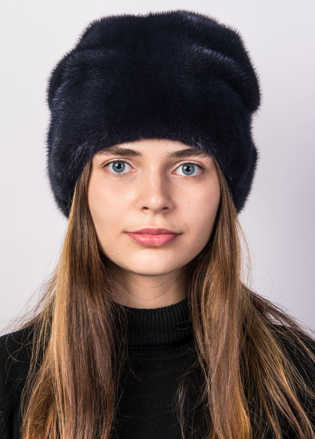 Жіноча шапка кубанка з хутра цільної норки Меховой Стиль рукавичка (246938085)