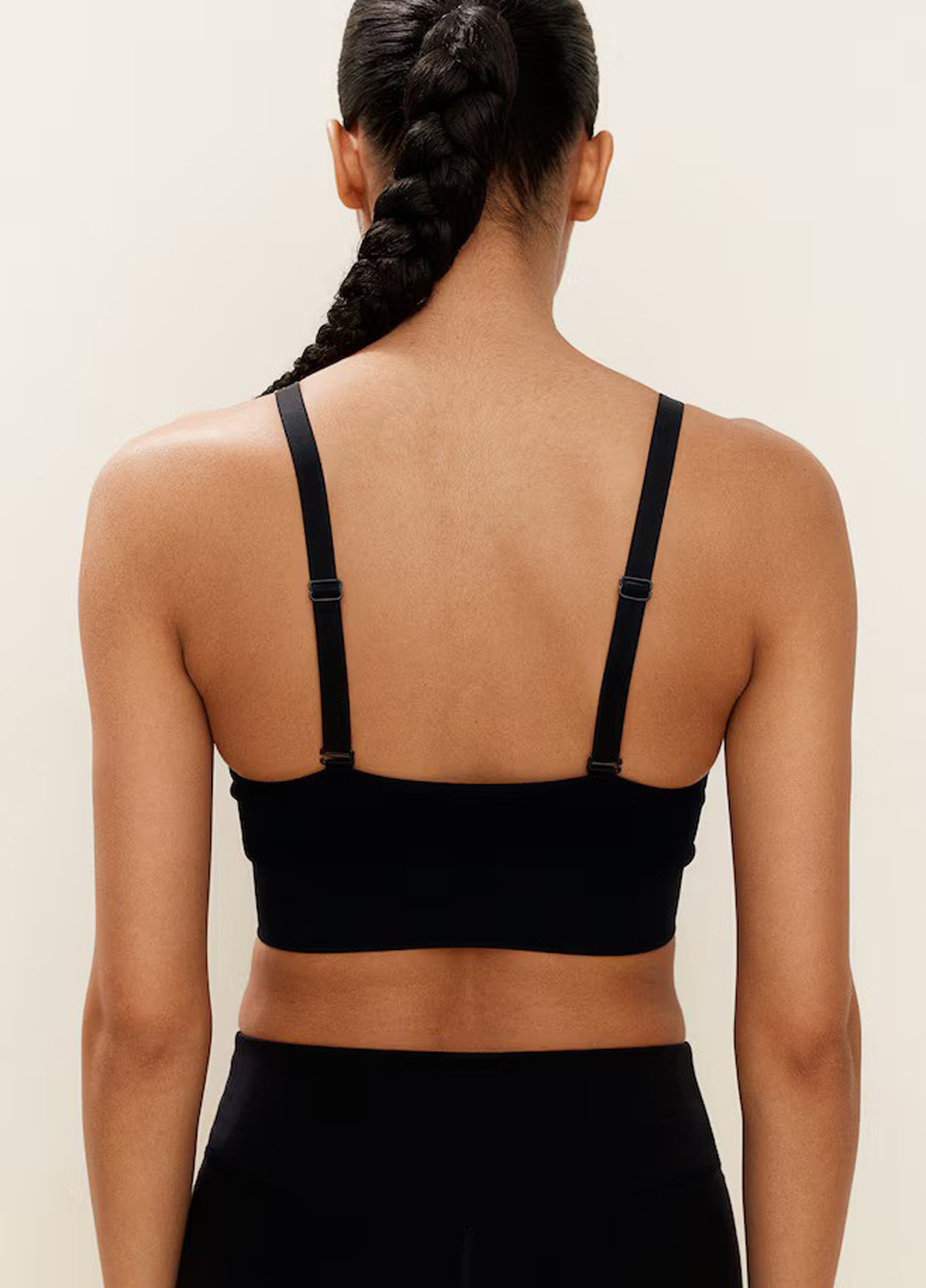 Чорний топ бюстгальтер H&M без кісточок поліамід