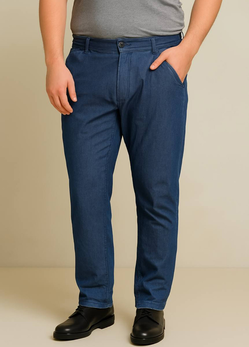 Синие демисезонные регюлар фит джинсы Roundtree & Yorke