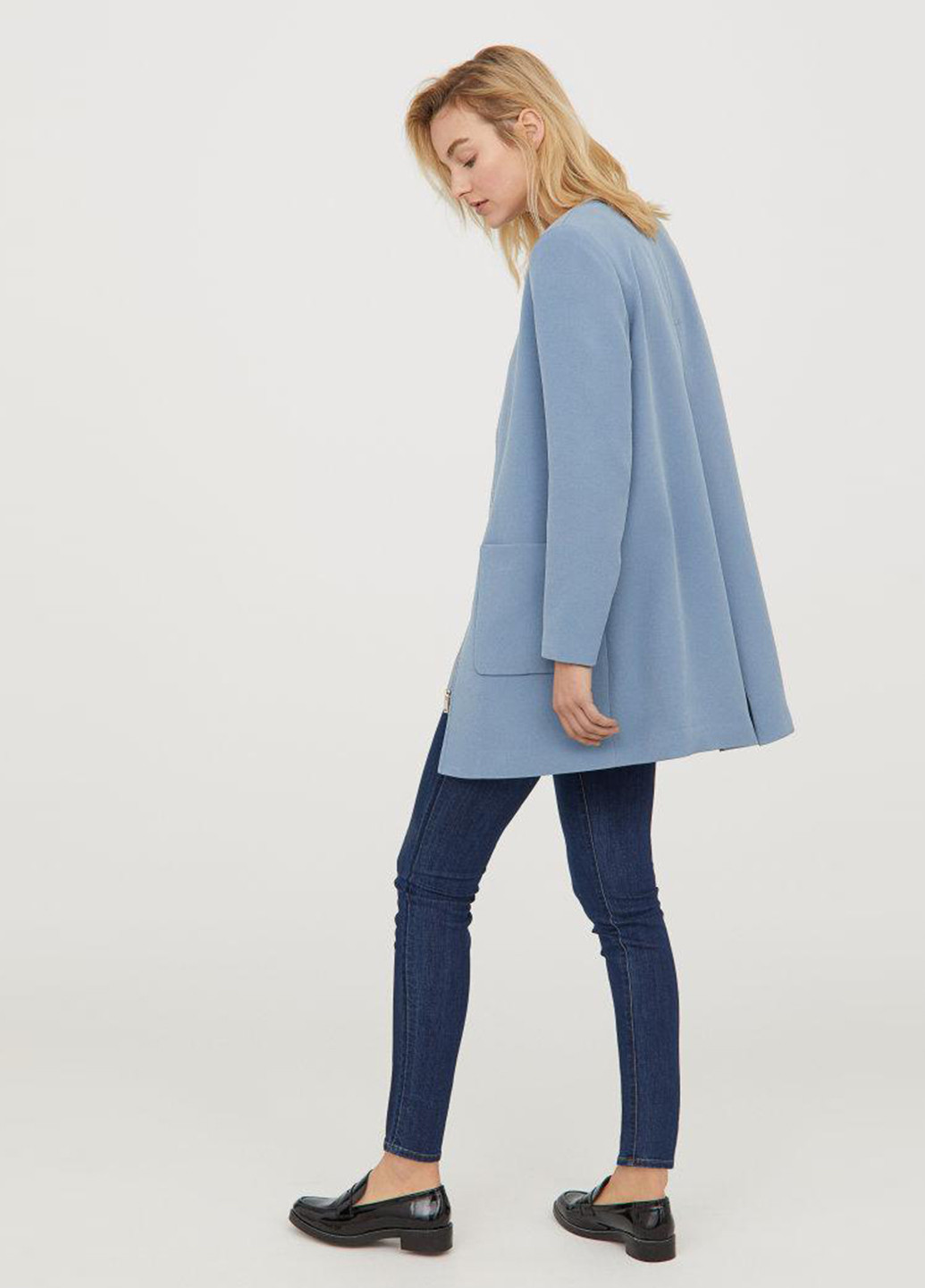 Голубое демисезонное Пальто H&M