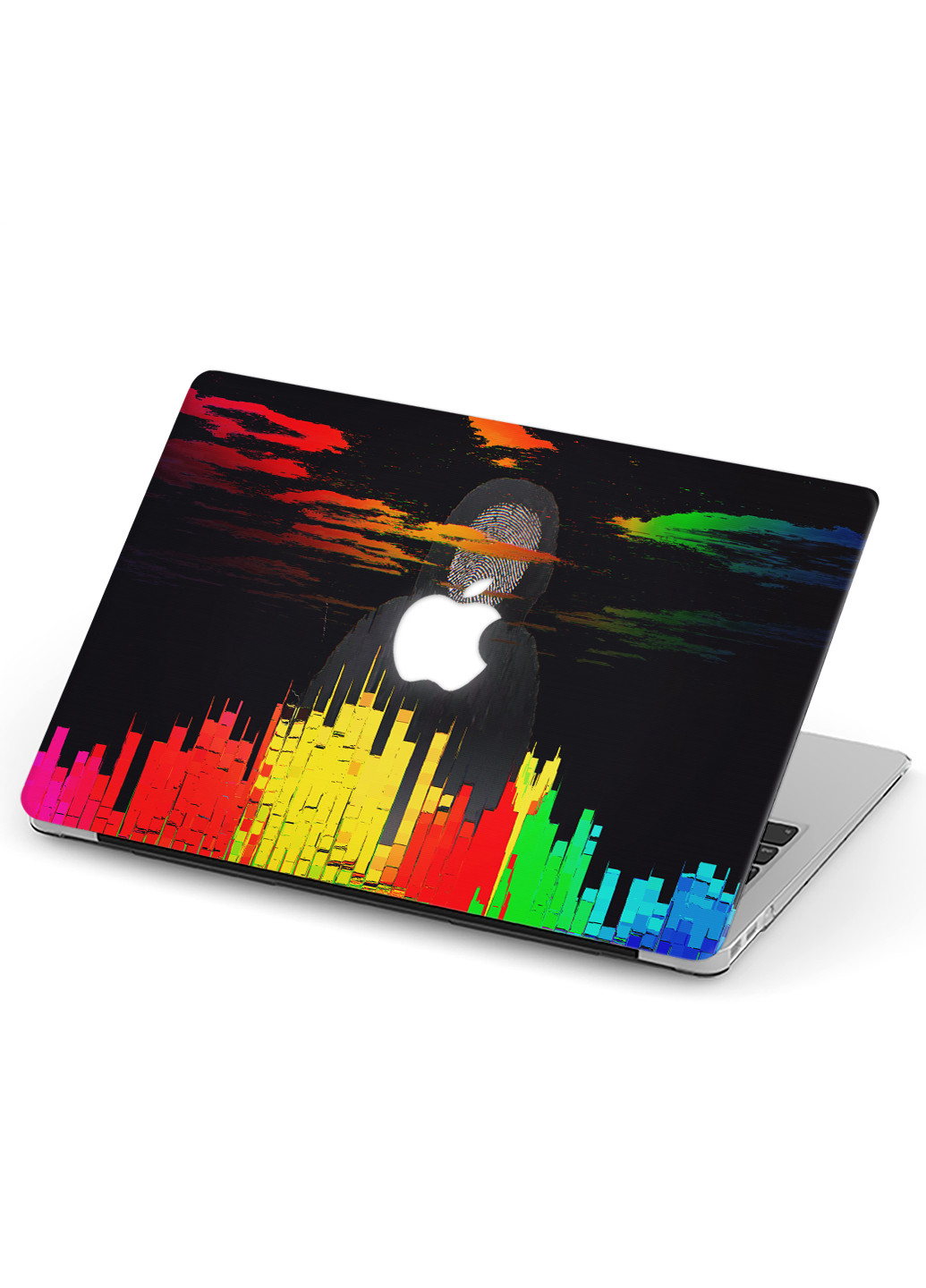 Чехол пластиковый для Apple MacBook Air 13 A1466 / A1369 Абстракция (Glitch art abstract city) (6351-2736) MobiPrint (219124772)