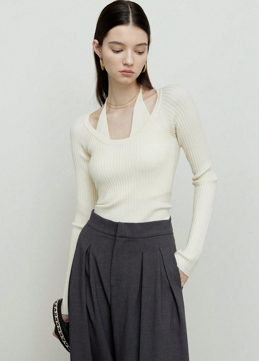 Бежевий демісезонний светр SHEIN