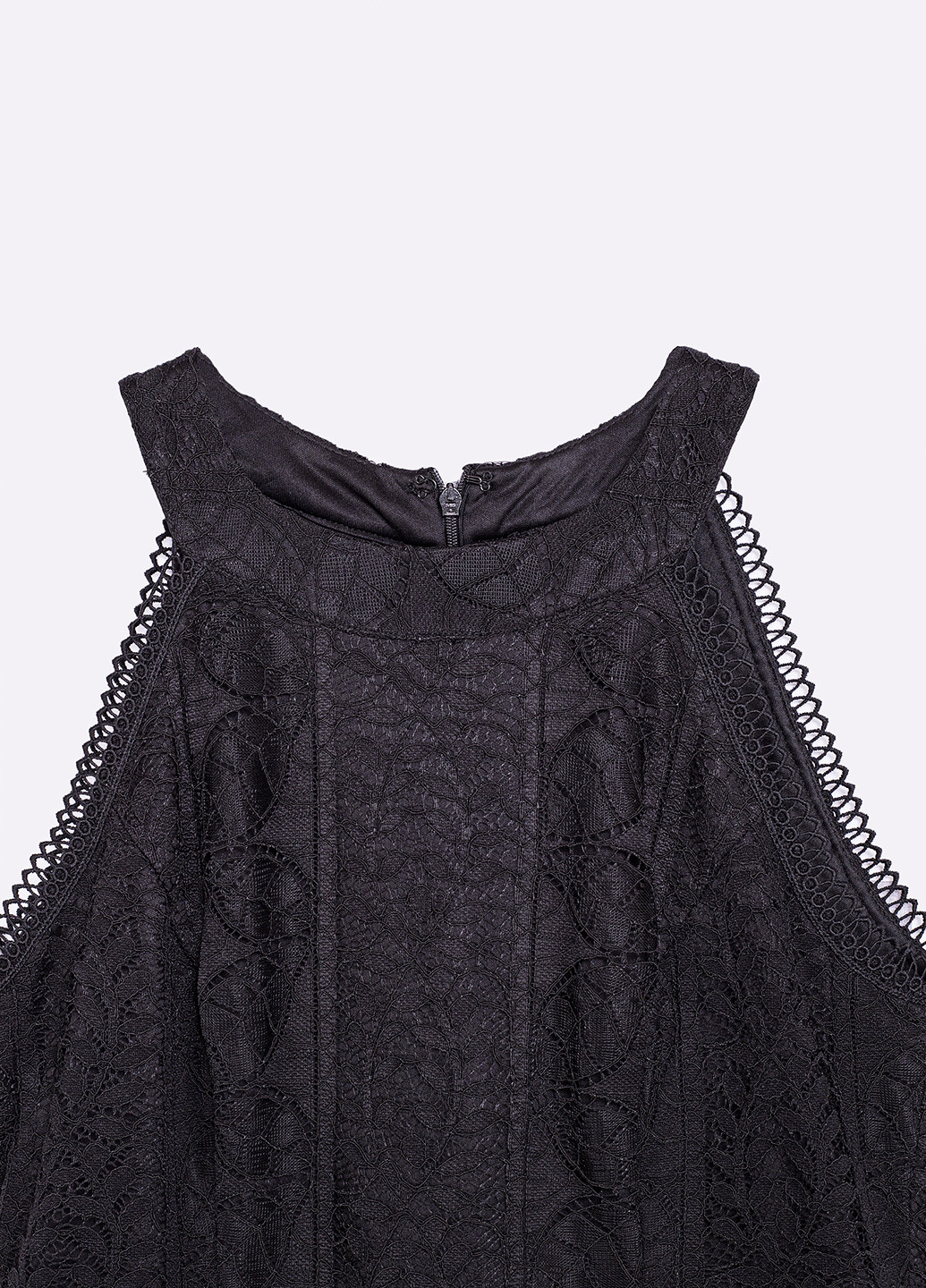 Черное кэжуал платье Swing однотонное