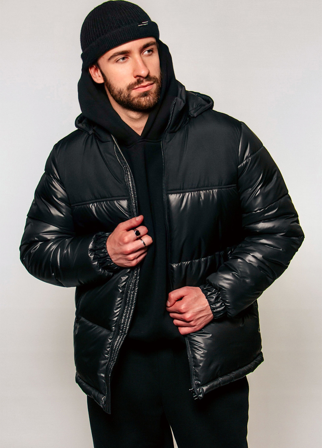 Черный зимний Пуховик Sun's House