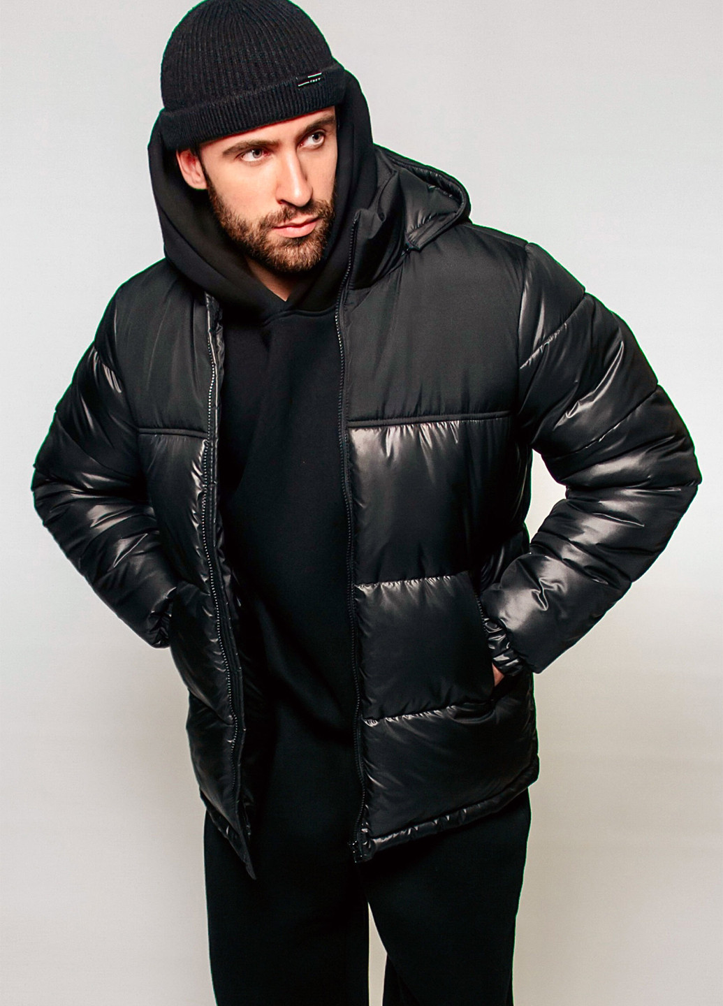 Черный зимний Пуховик Sun's House