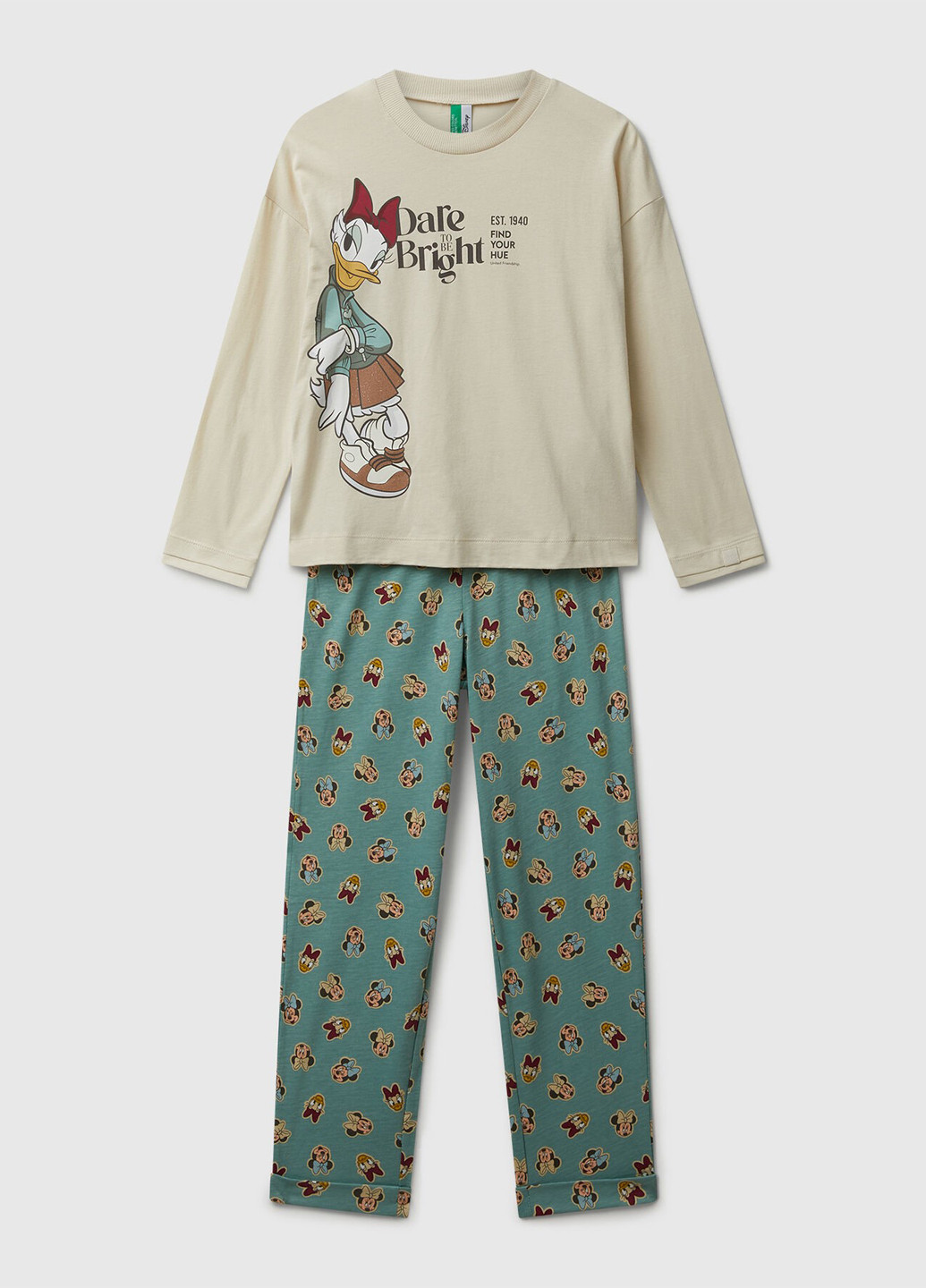 Мятная всесезон пижама (лонгслив, брюки) лонгслив + брюки United Colors of Benetton