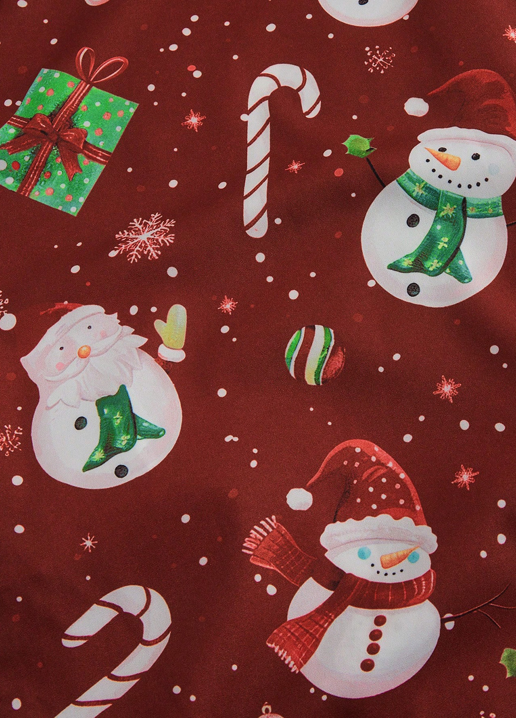 Красная кэжуал рубашка новогодний SHEIN