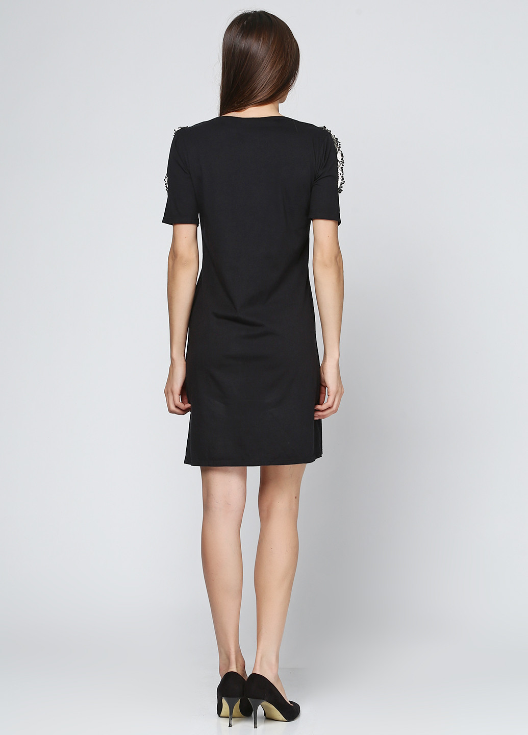 Черное кэжуал платье P.A.R.O.S.H. однотонное