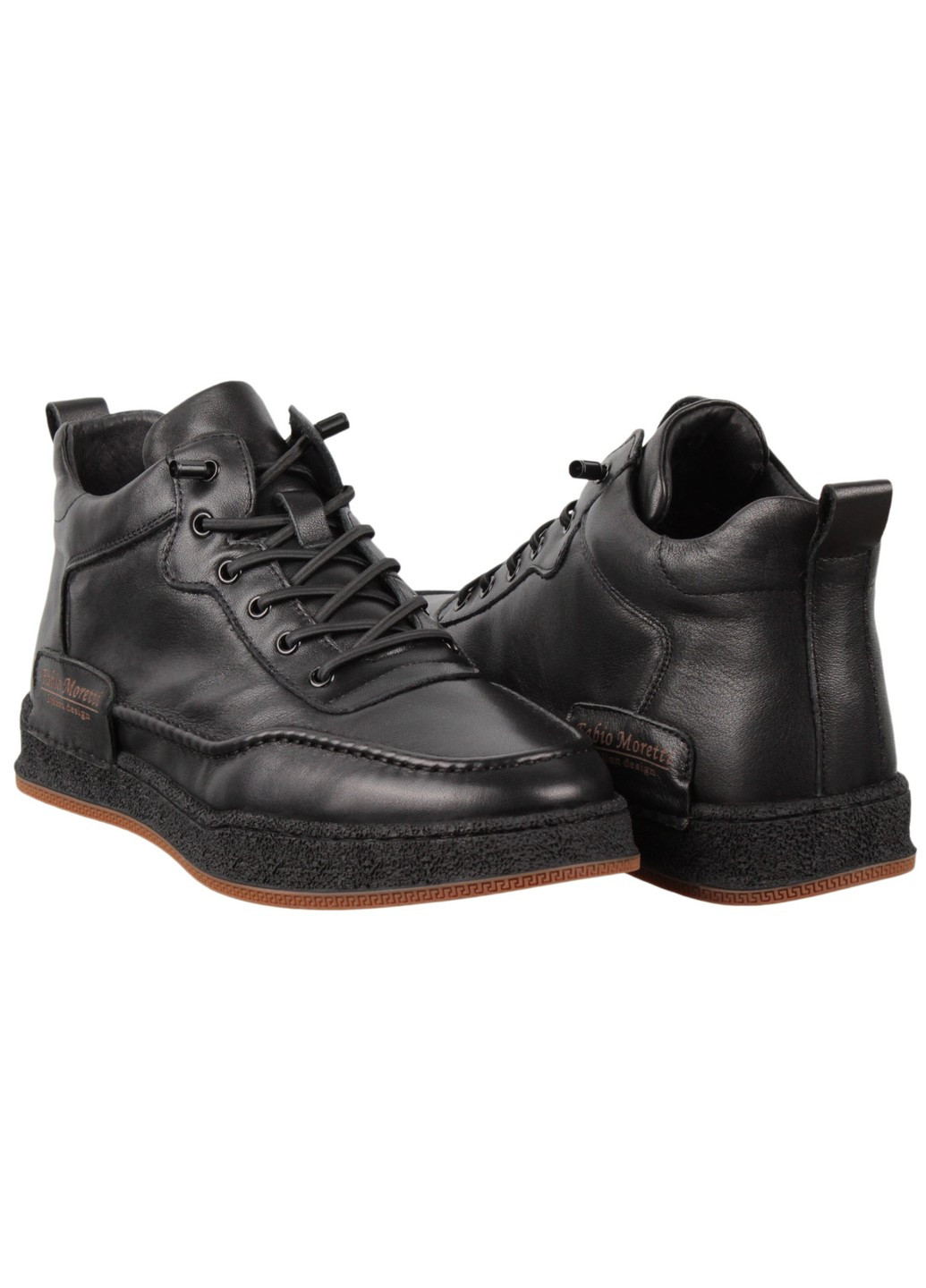 Черные зимние мужские ботинки 198804 Fabio Moretti