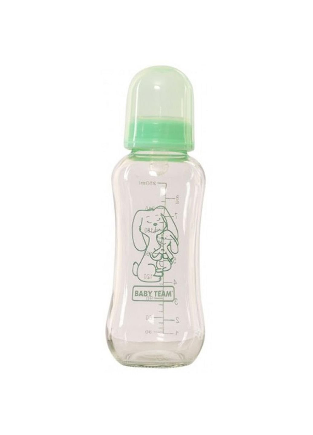 Бутылочка для кормления Cтеклянная, 250мл 0+ Baby Team (252192252)