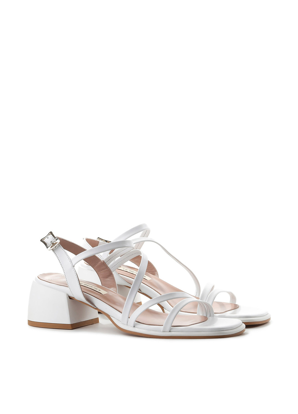 Белые босоножки Le'BERDES с ремешком