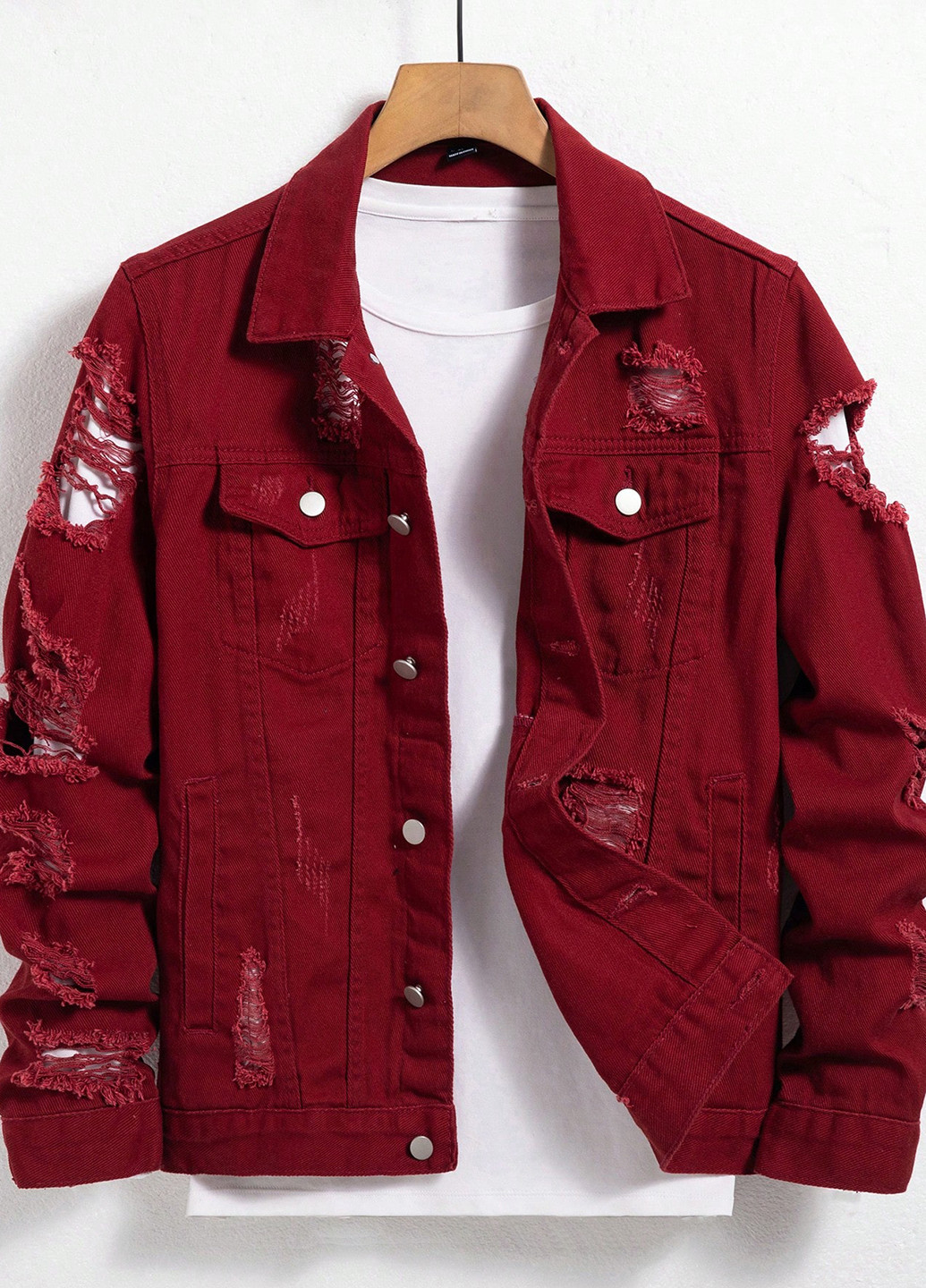 Вишнева демісезонна куртка SHEIN