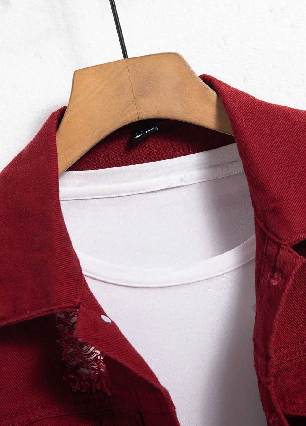 Вишнева демісезонна куртка SHEIN