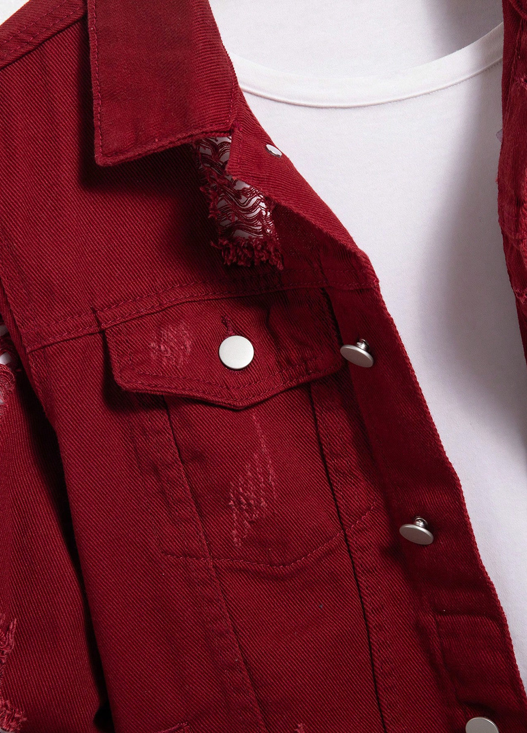 Вишнева демісезонна куртка SHEIN